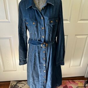 NWT Sezane Cotton Denim Dress